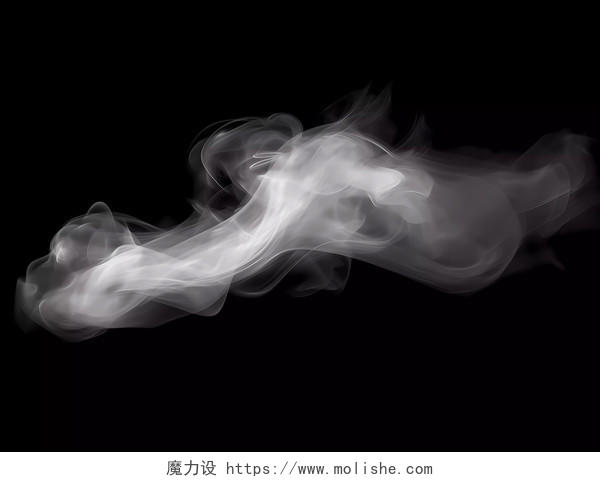 白色烟雾飘散雾气元素